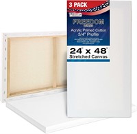 U.S. Art Supply 24x48 Stretched Canvas 6Pk