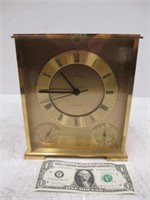 Hamilton Quartz Mantle Desk Clock Possibly Brass
