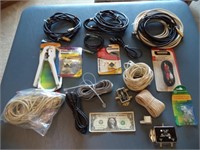 Telephone and audio cable lot, some items NIP.