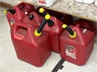 (5) 5-Gallon Gas Cans