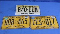 License Plates-NJ, PA
