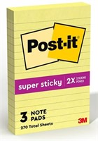 Post-it Super Sticky Notes, 4 x 6-Inches, Canary