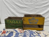 Tarax & Cottees timber crates & Pepsi banner