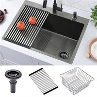 28 Drop in Kitchen Sink Stainless Steel, Scamall 2