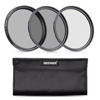 NEEWER 62mm Filter Kit, UV + CPL + ND4 Filters wit