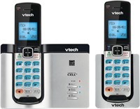 Vtech DECT 6.0 2 Cordless Phones with Bluetooth Co