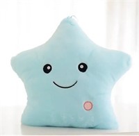 Star Plush Pillow Toy with LED Lights 35cm (Blue)