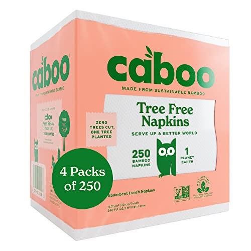 Caboo Tree Free Napkins, 4 Packs of 250, 1000 Tota