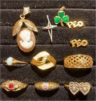 Costume & gold filled rings and pendants