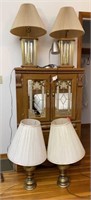(4) Table Lamps & Desk Lamp