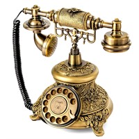 WICHEMI Vintage Phone Retro Rotary Dial Phone