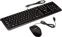 Amazon Basics USB Wired Computer Keyboard and Wire