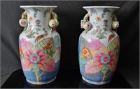 Pair Chinese ceramic vases
