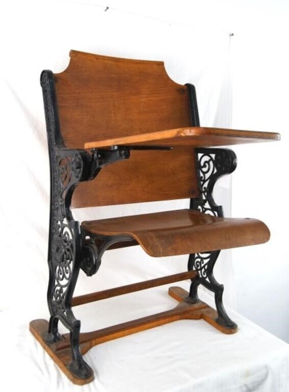 Antique folding school desk/chair