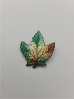 .925 Silver pin maple tree leaf