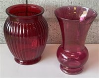 Red Glass Vase (2)