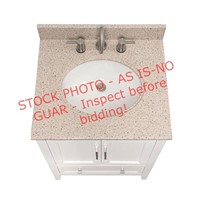 HDC 25x22 in. Granite Single Sink Vanity Top ONLY