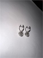 Pr of Ring of Fire Diamond Ear Rings (10Kt White G
