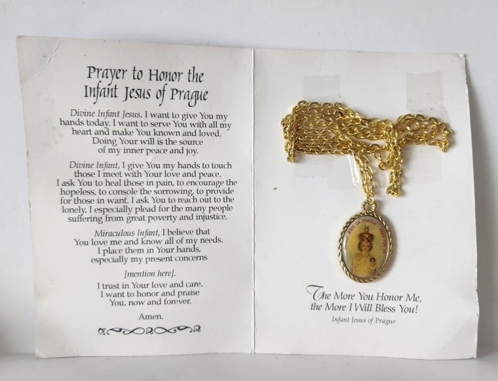 Necklace - Prayer for Infant Jesus of Prague