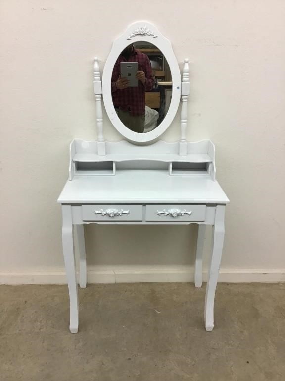 Lovely Vanity with 2 Drawers and Mirror (Not