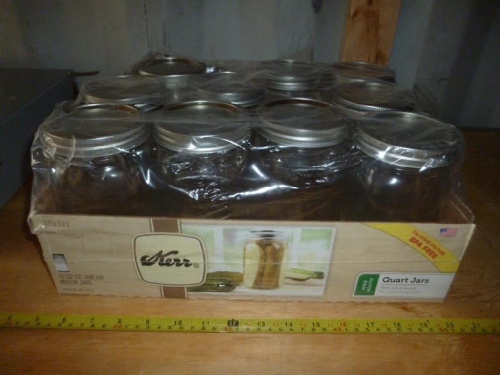 10pc Mason 1qt Canning Jars - Unused