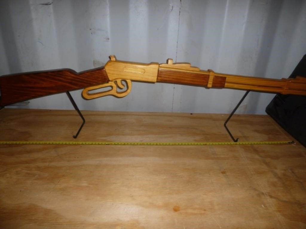 Custom Wood Lever Action Rifle Display
