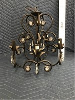 Beautiful Metal Chandelier with Crystals