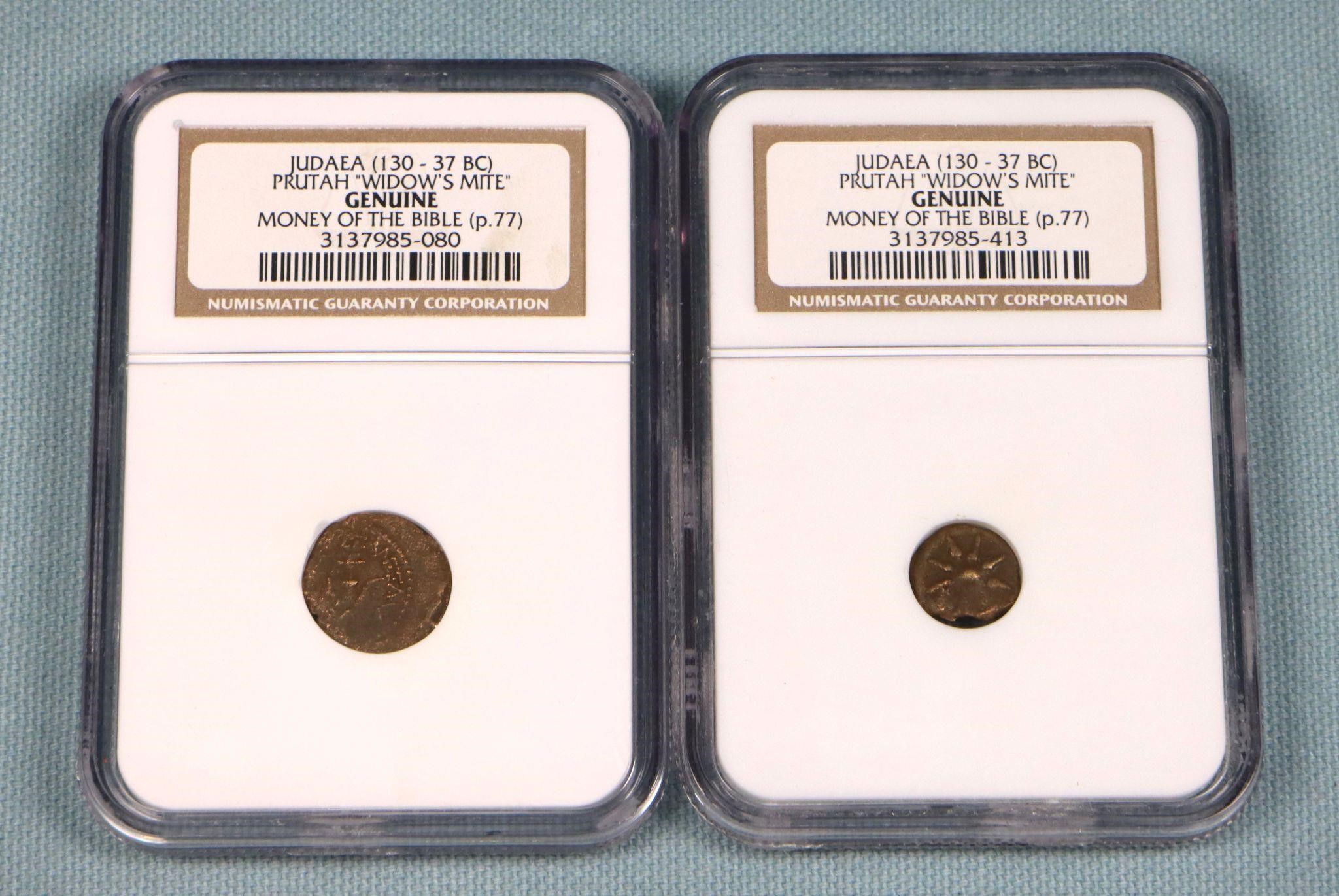 (2) 130-37 BC "Window's Mite" Ancient Coins