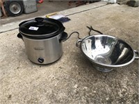 Stainless Slow Cooker & Stainless Collander