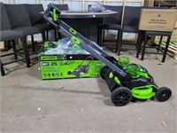 Greenworks Pro 25" Self Propelled Mower, New Cond.
