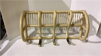 Great bamboo wall hanging vintage coat/hat rack