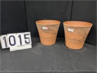 2 Terra Cotta Planters