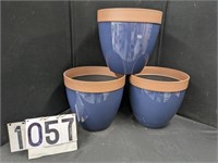 3-15" Hornsby Navy Composition Planters