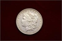 1892 Morgan Silver Dollar Rim Ding AU