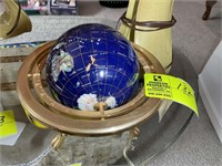 Table top Gemstone World Globe 9 in tall