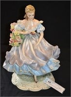 Italian Springtime Lady 13" Porcelain Figurine