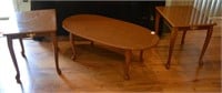 3pc Set Matched Coffee Table & 2 End Tables