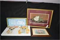 Lot 5pcs Various Wall Art & Framed Pictures