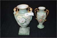 2pcs Maxie Hand Painted Porcelain Vases