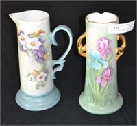 2pcs Maxie 13" Hand Painted Porcelain Vases