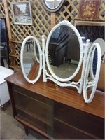 French Style Triple Table Top Mirror