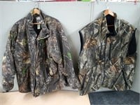 CAMO JACKET AND VEST BOTH ARE 2X