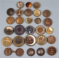 (28) Larger-Size Victorian Picture Buttons