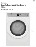 Electrolux 8 Cu Ft White front Load Washer