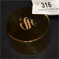 Tiffany & Co Brass Swivel Top Travel Clock