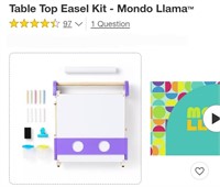 Mondo Llama 2-Sided Tabletop Easel