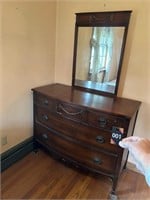 Antique 3-Drawer Dresser with Mirror