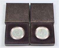 (2) 2008 Elizabeth II $5 Silver Coins