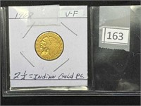 (1) 1908 2.5 Dollar Gold Indian Head VF
