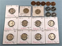 (11) 1950-D Jefferson Nickels